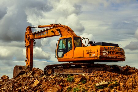 Vehicle machinery yellow
