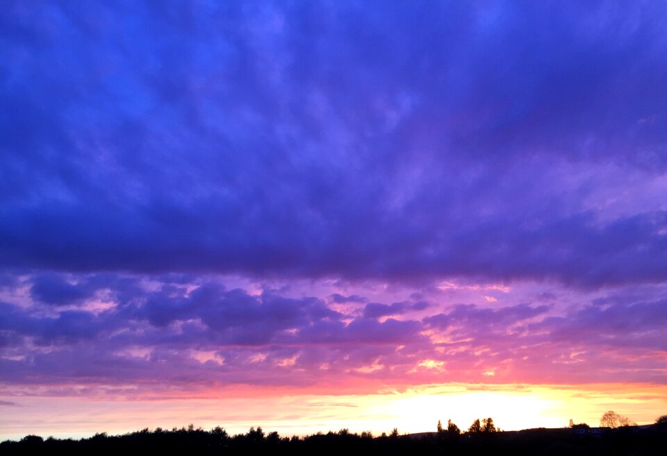 Silhouette clouds evening