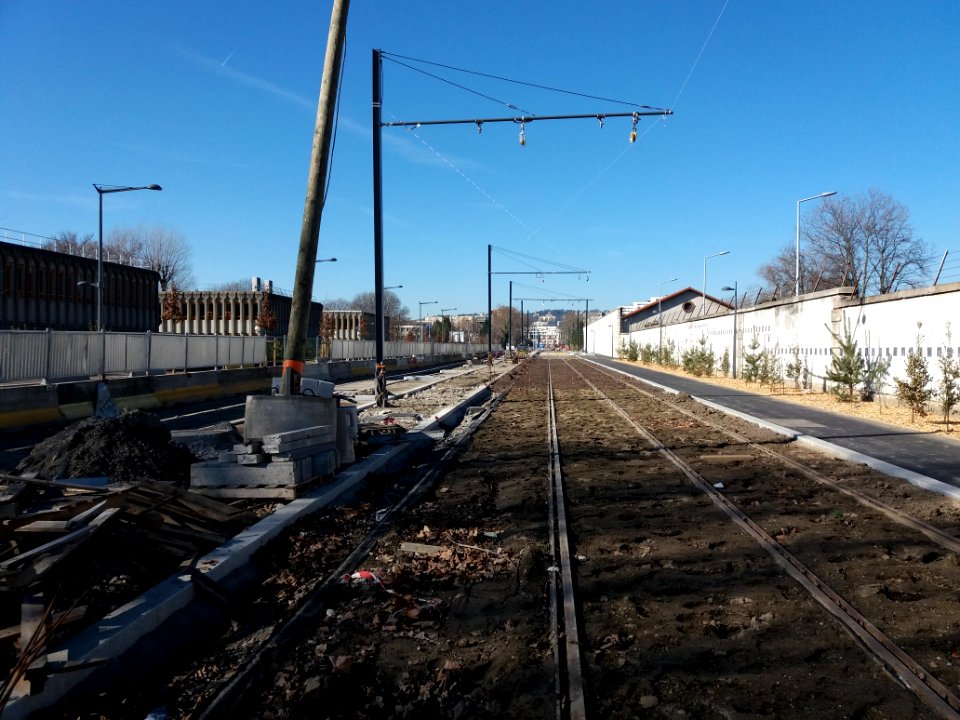Lyon 7e - Rue Challemel-Lacour, au niveau de la caserne de la Mouche, vue vers le sud