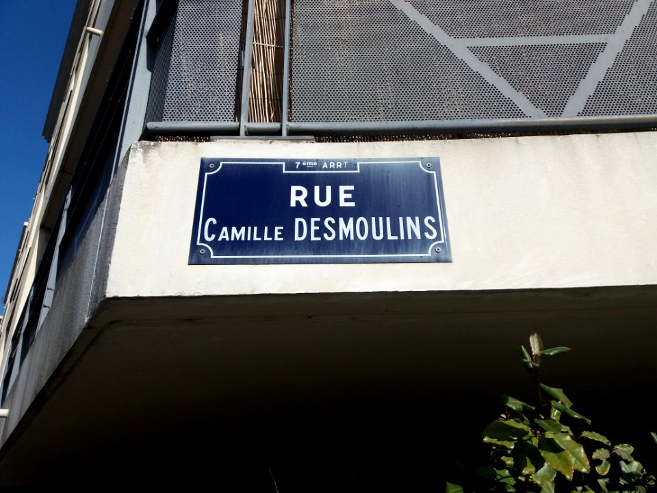 Lyon 7e - Rue Camille Desmoulins, plaque