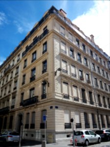 Lyon 2e - Rue Vaubecour, immeuble à l'angle de la rue de Condé (1)