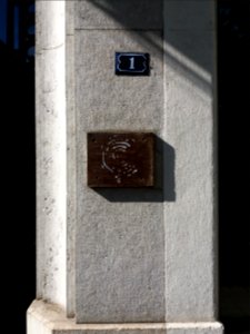 Lyon 3e - Rue de l'Abondance, plaque au numéro 1