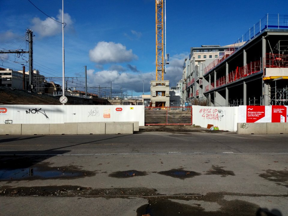 Lyon 3e - Rue de Bonnel, vers le nord, chantier Emergence-Lafayette