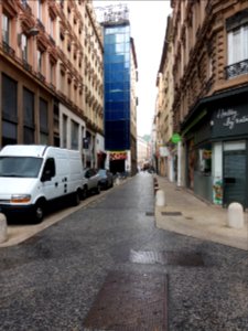 Lyon 2e - Rue Thomassin - Vers l'ouest, depuis la rue du Palais Grillet
