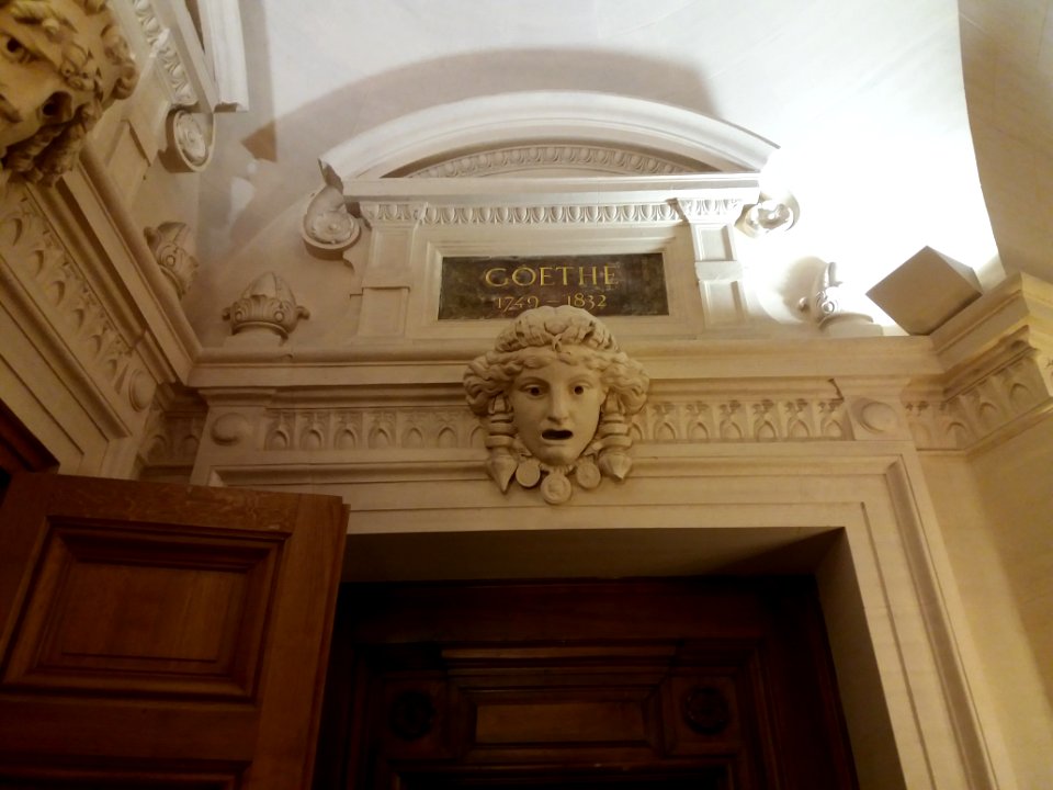 Lyon 2e - Théâtre des Célestins, plaque Goethe