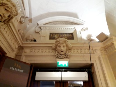 Lyon 2e - Théâtre des Célestins, plaque Lope de Vega
