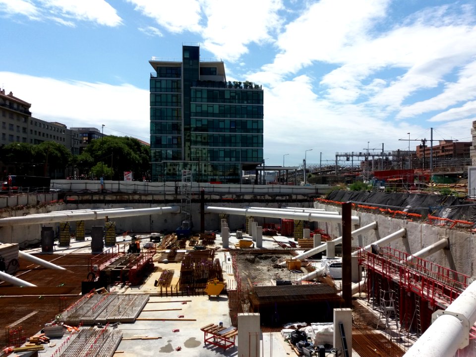 Lyon 3e - Cours Lafayette, chantier Emergence, premier niveau de sous-sol