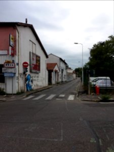Lyon 3e - Rue du Vinatier, depuis la route de Genas