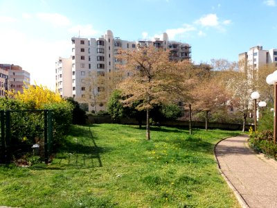 Lyon 3e - Esplanade Charles de Gaulle, espace vert dans l'angle sud-ouest