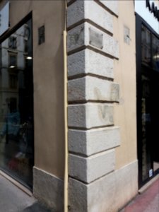 Lyon 2e - Rue Sainte-Hélène, plaque manquante à l'angle de la rue Victor Hugo