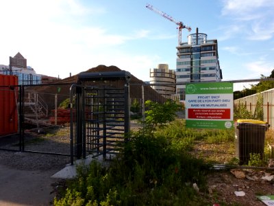 Lyon 3e - Rue du Général Mouton-Duvernet, chantier d'extension pour la voie L