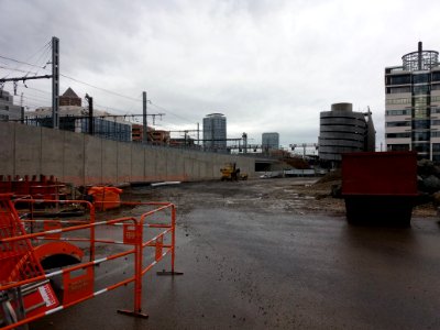 Lyon 3e - Rue du Général Mouton-Duvernet, chantier d'extension de la voie L