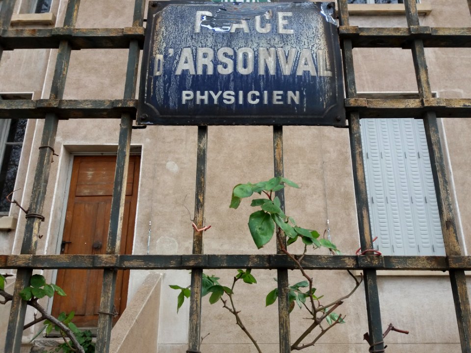 Lyon 3e - Place d'Arsonval, plaque