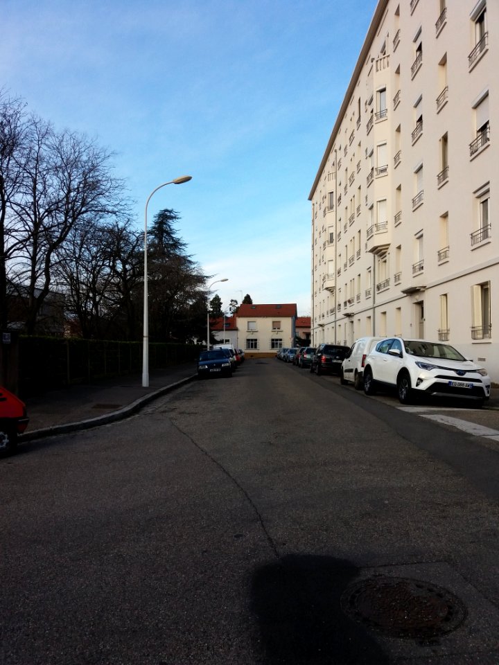 Lyon 3e - Rue François Villon, vers le nord, depuis la rue Coignet