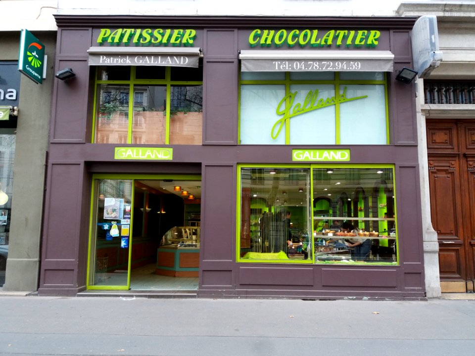 Lyon 7e - Avenue Jean Jaurès - Pâtisserie chocolaterie Patrick Galland
