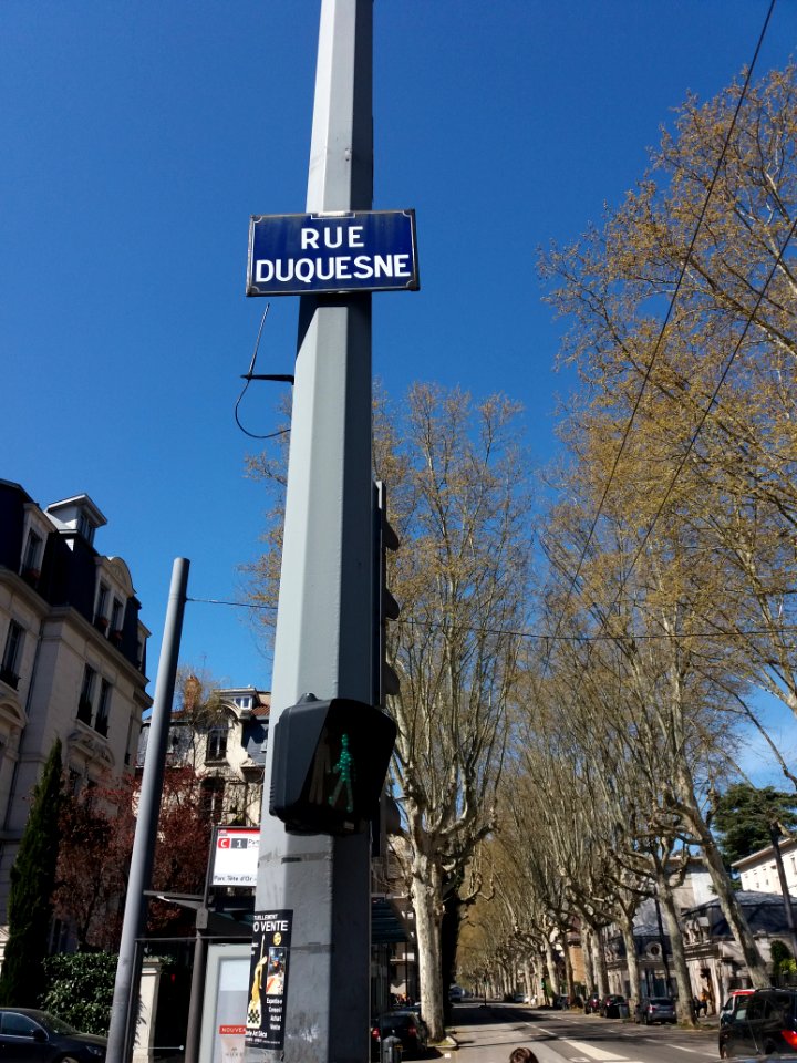 Lyon 6e - Rue Duquesne, plaque