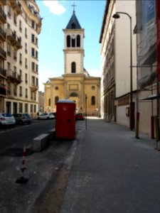 Lyon 3e - Rue Bugeaud, travaux et église Saint Pothin