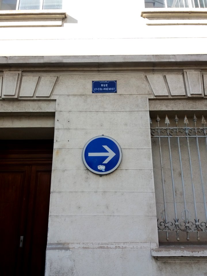 Lyon 6e - Rue Lieutenant Colonel Prévost, plaque abrégée
