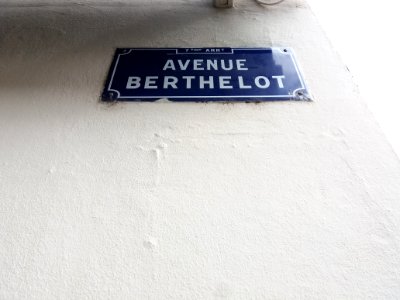 Lyon 7e - Avenue Berthelot, plaque