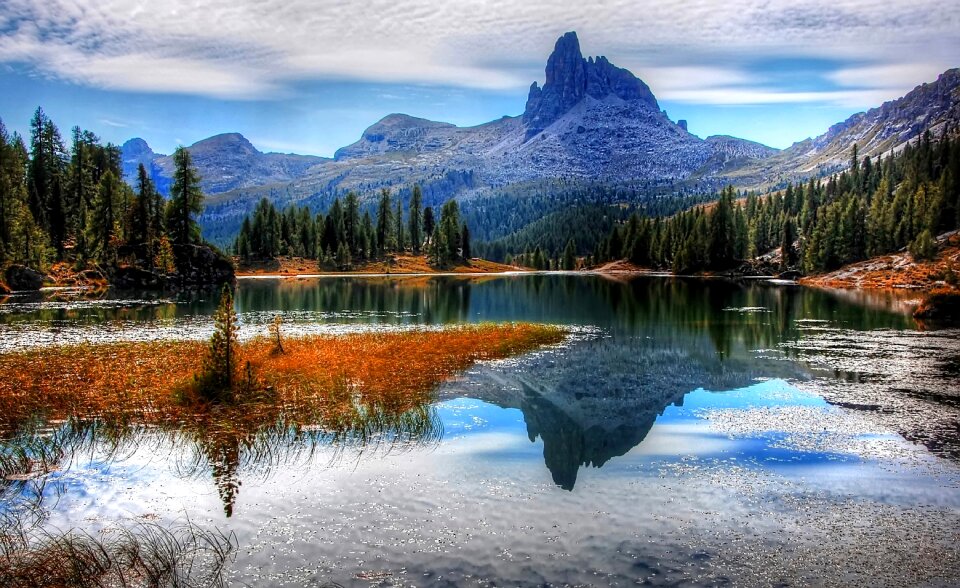 Mountains nature lake photo