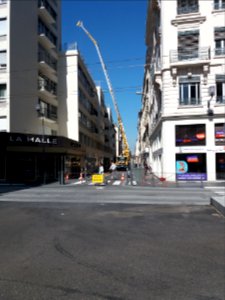Lyon 6e - Rue Ney, grue mobile girafe