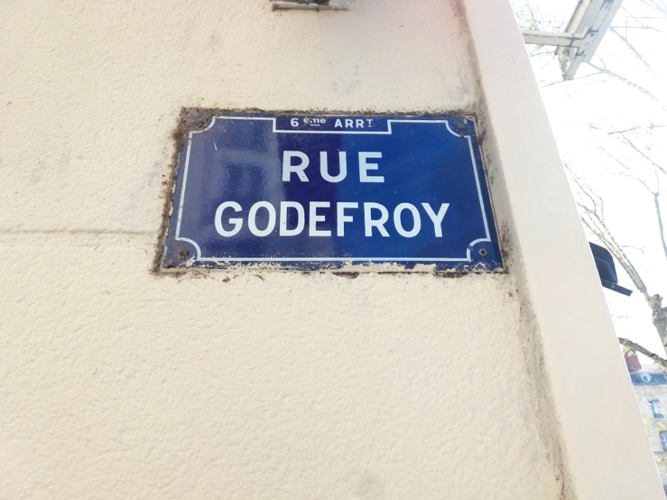 Lyon 6e - Rue Godefroy, plaque