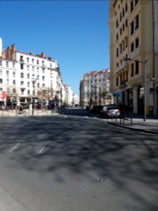 Lyon 6e - Rue Juliette Récamier, côté nord depuis le boulevard des Brotteaux