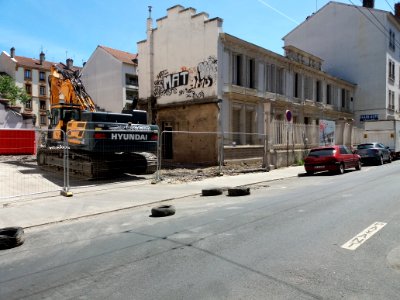 Lyon 6e - Rue Notre-Dame, chantier au début de la rue, démolition et rénovation
