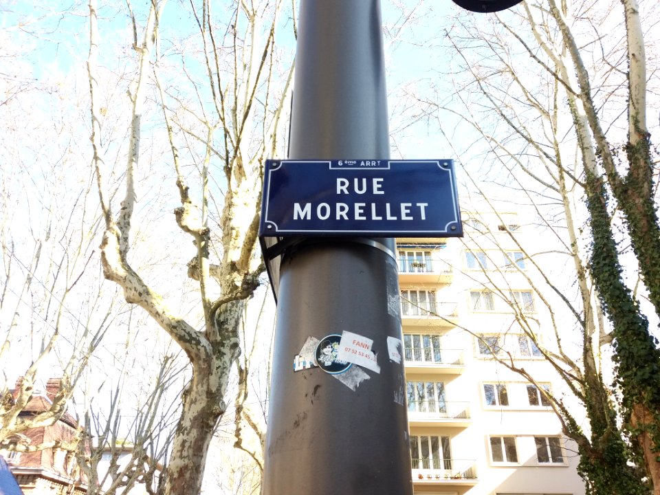 Lyon 6e - Rue Morellet, plaque moderne