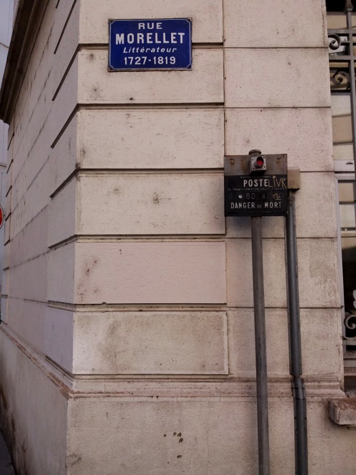 Lyon 6e - Rue Morellet, plaque