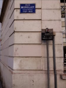 Lyon 6e - Rue Morellet, plaque
