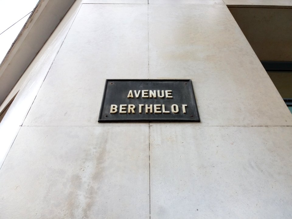 Lyon 7e - Avenue Berthelot, plaque en relief