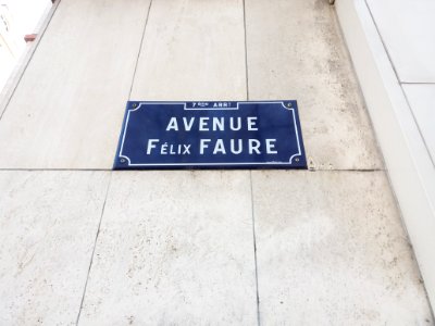 Lyon 7e - Avenue Félix Faure, plaque