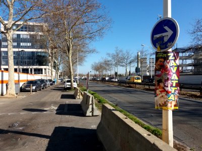 Lyon 7e - Avenue Tony Garnier, vers l'est depuis la rue Georges Gouy