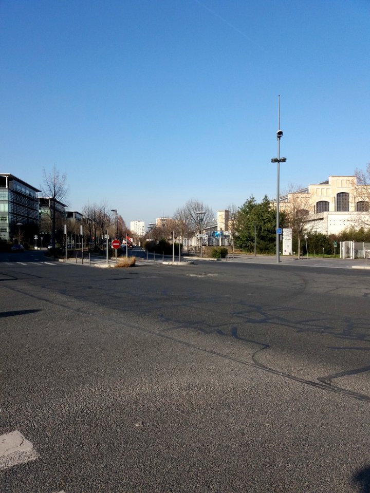 Lyon 7e - Avenue Tony Garnier, côté nord au niveau de la rue Alexander Fleming