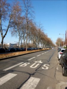Lyon 7e - Avenue Leclerc, côté nord, en arrivant sur la rue des Girondins