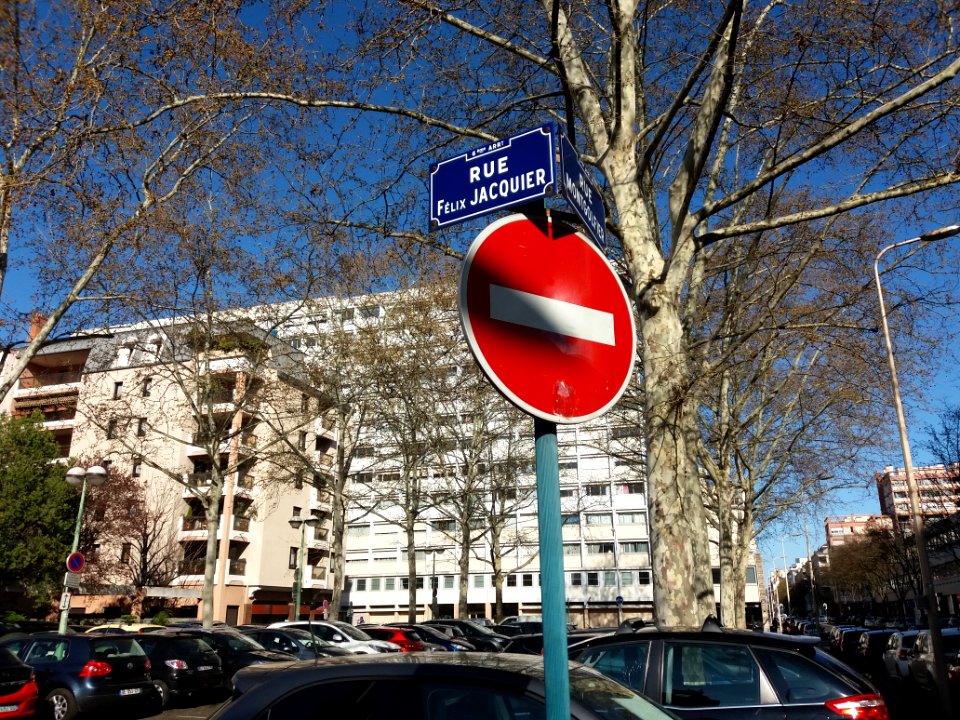Lyon 6e - Rue Félix Jacquier, plaque