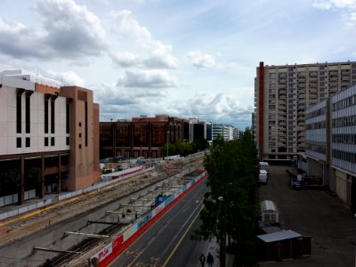 Lyon 3e - Boulevard Vivier Merle, côté sud depuis la base de vie chantier