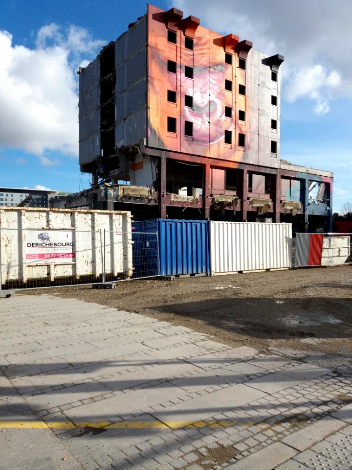 Lyon 3e - Boulevard Vivier Merle, fin du démontage des anciens hôtels