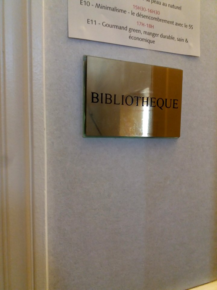 Lyon 3e - Château de Montchat - Bibliothèque - Plaque