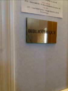 Lyon 3e - Château de Montchat - Bibliothèque - Plaque