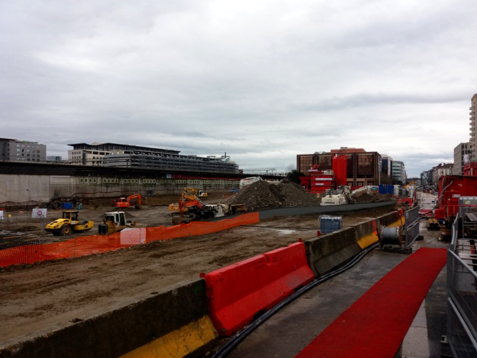 Lyon 3e - Boulevard Vivier Merle, état des travaux en février 2019