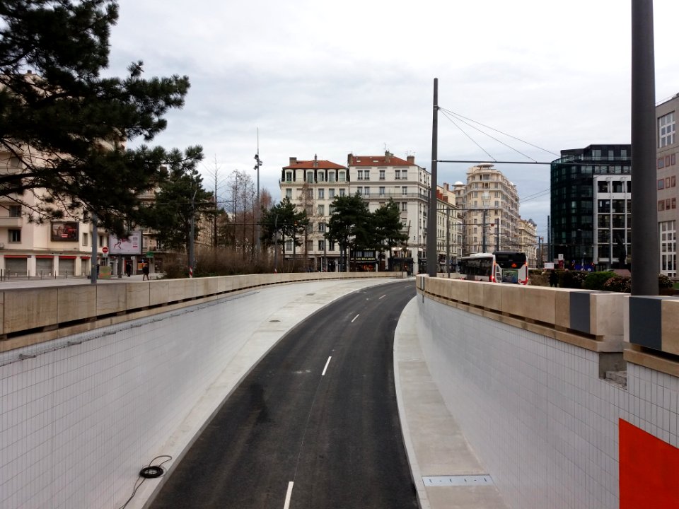 LYon 3e - Boulevard Vivier Merle, sortie du tunnel cours Lafayette, fin des travaux