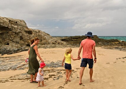 Seaside summer mother