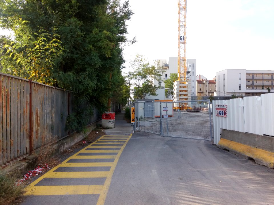Lyon 7e - Allée de Fontenay, vers le sud depuis l'avenue Debourg