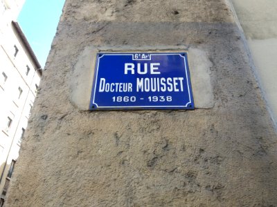 Lyon 6e - Rue Docteur Mouisset, plaque