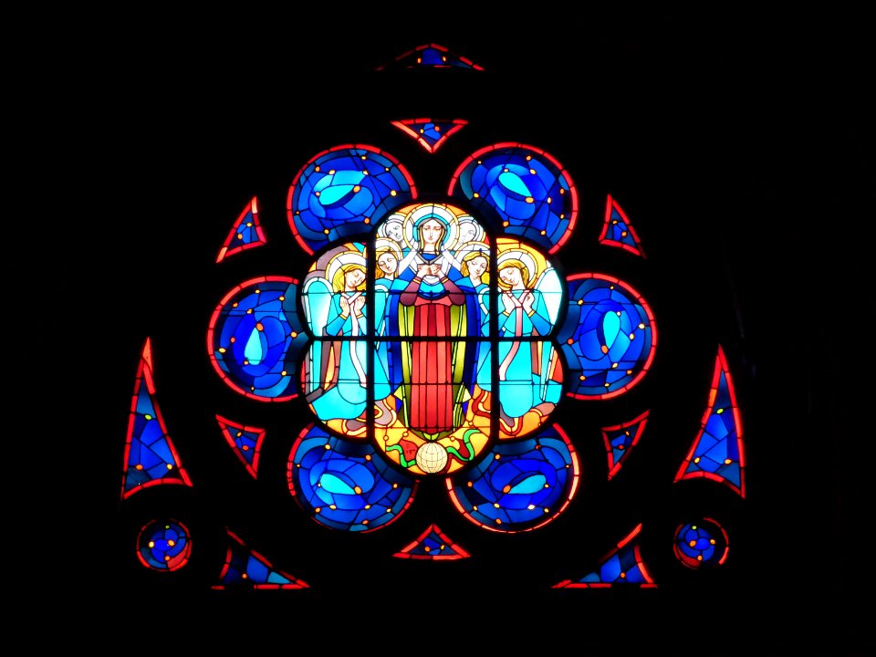 Lyon 7e - Église Notre-Dame des Anges - Rosace de la façade