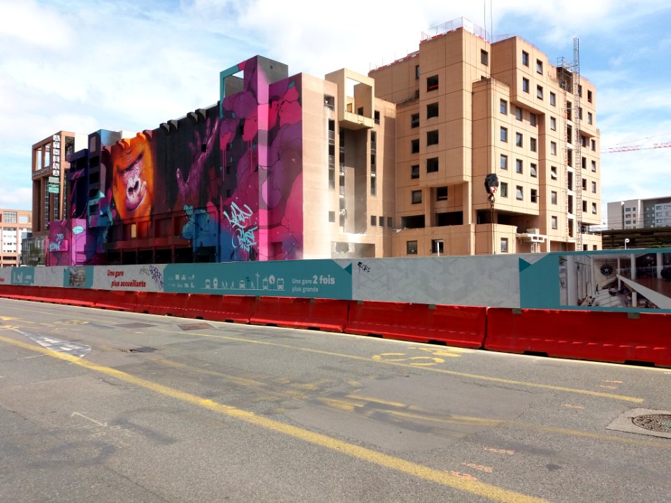 Lyon 3e - Boulevard Vivier-Merle, démontage des anciens hôtels