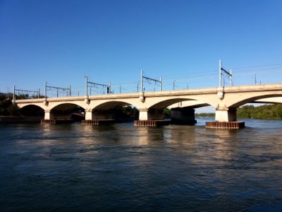 Lyon 6e - Viaduc ferroviaire de Saint-Clair, côté aval