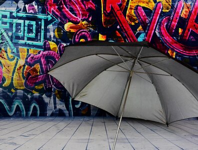 Rain wall graffiti